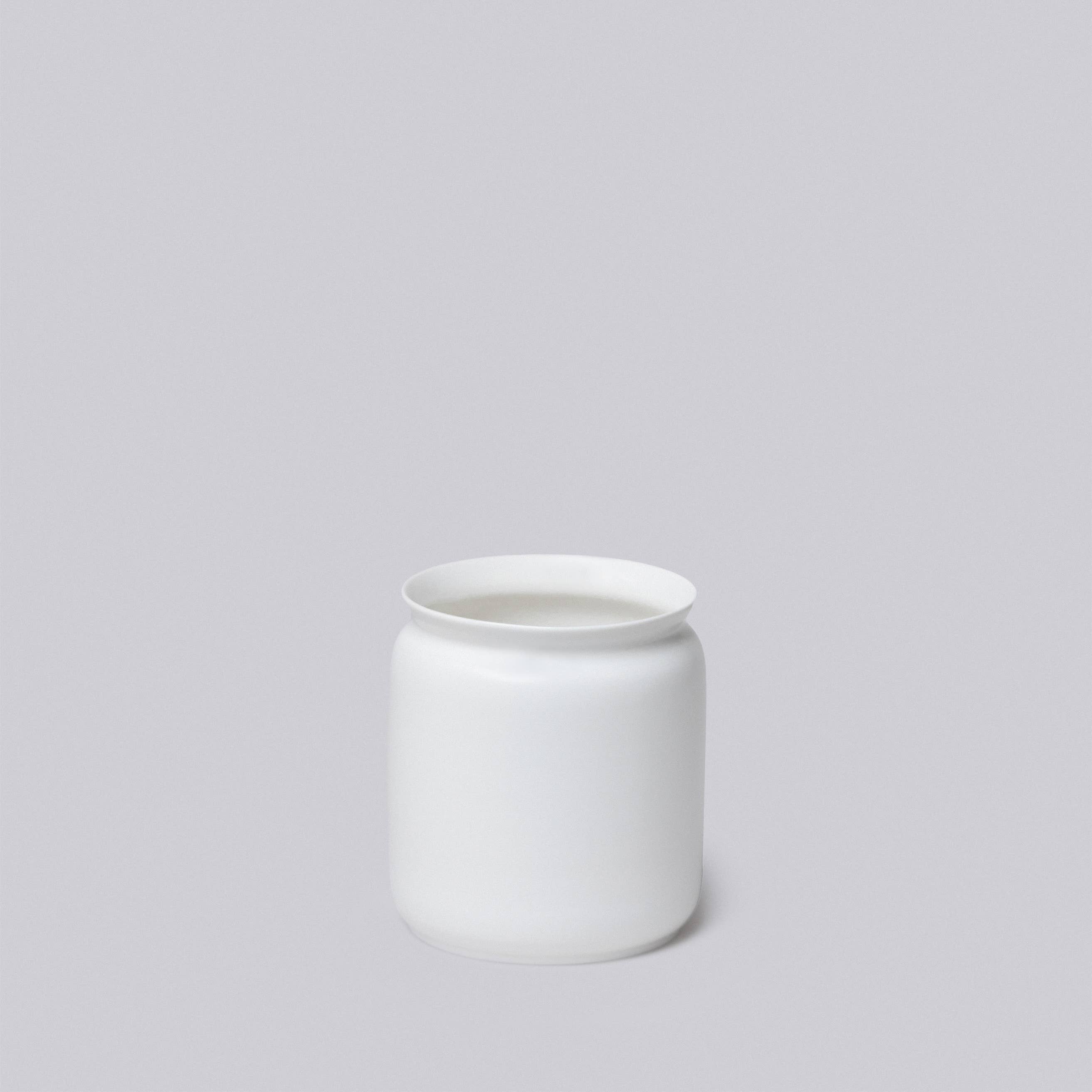 Small Semi-Matte White Porcelain Vases