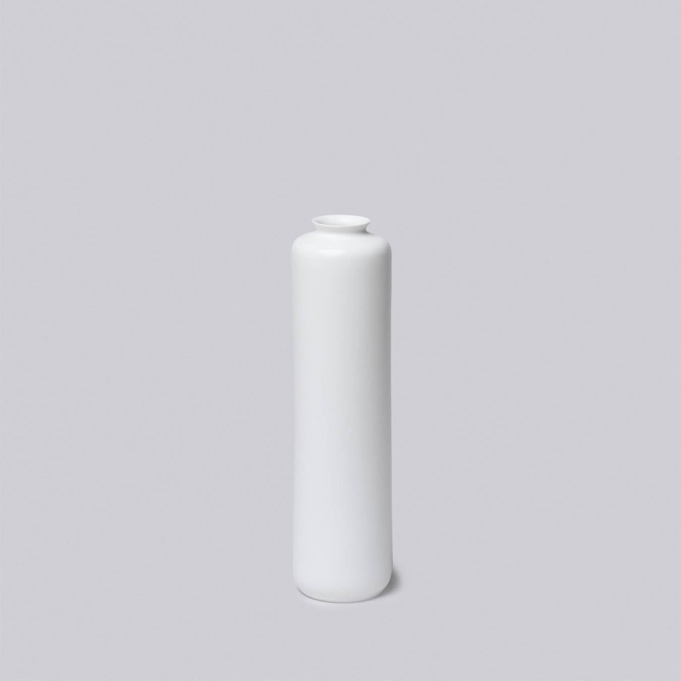 Small Semi-Matte White Porcelain Vases