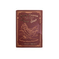 Close-up of a maroon box of Grand Canyon Paper Soap with gold embossed text and a mountain illustration, 50 dissolvable sheets for travel