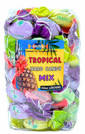 Colorful tropical hard candies in assorted fruit flavors wrapped in vibrant paper, 10 oz bag for fruity treat lovers