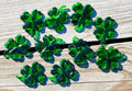 Glass Four Leaf Clover Lucky Charm Sitter Collectible