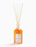 Aperol Spritz fragrance diffuser in a clear glass bottle with orange liquid and white reed sticks, ideal for home fragrance decor