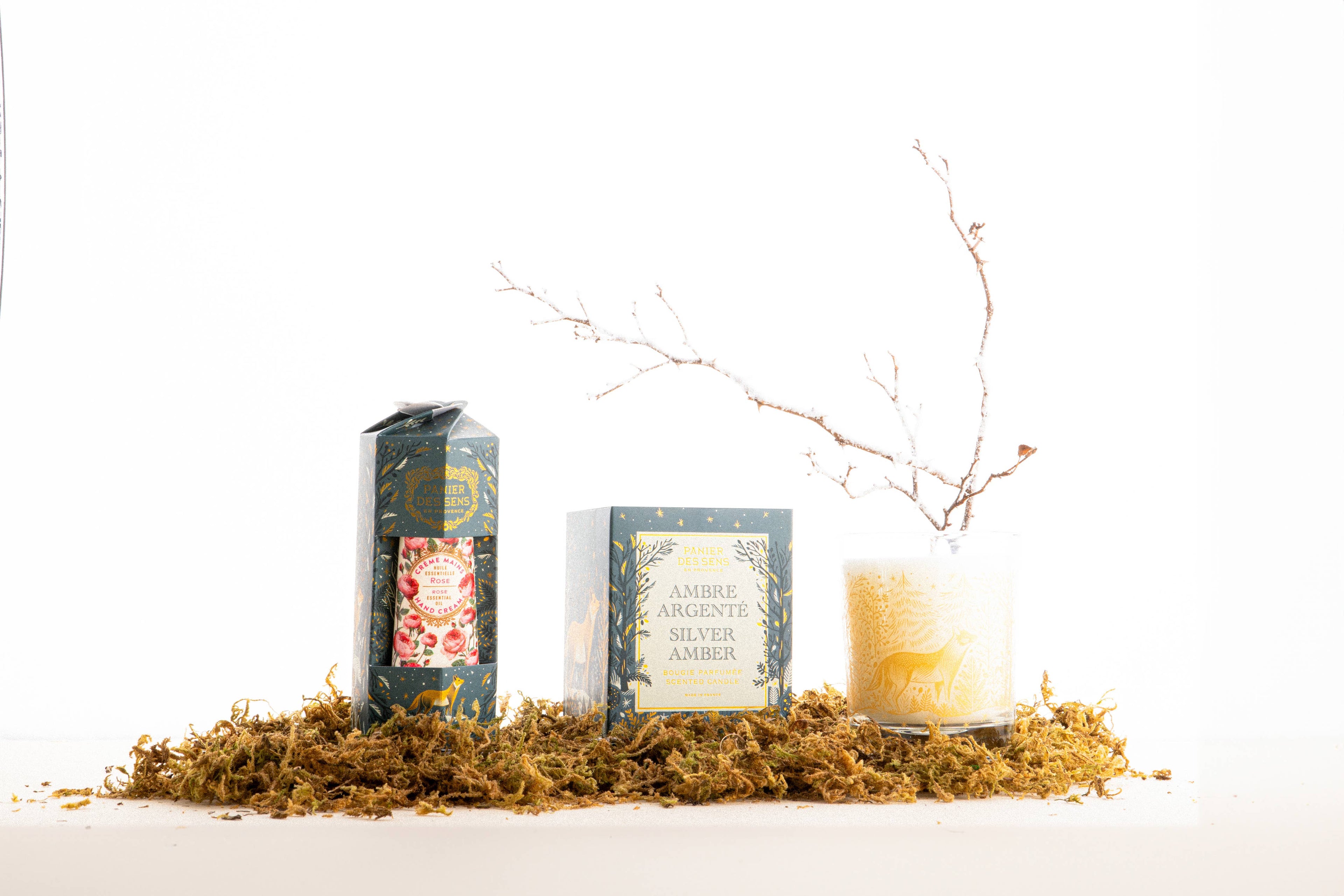 FRENCH SILVER AMBER CANDLE