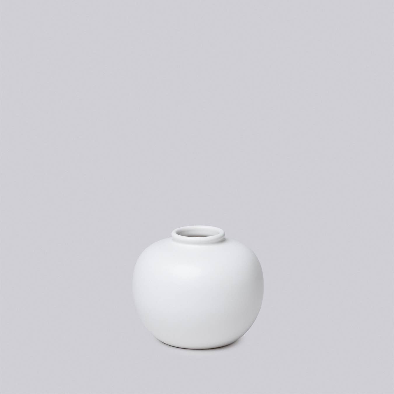 Small Semi-Matte White Porcelain Vases